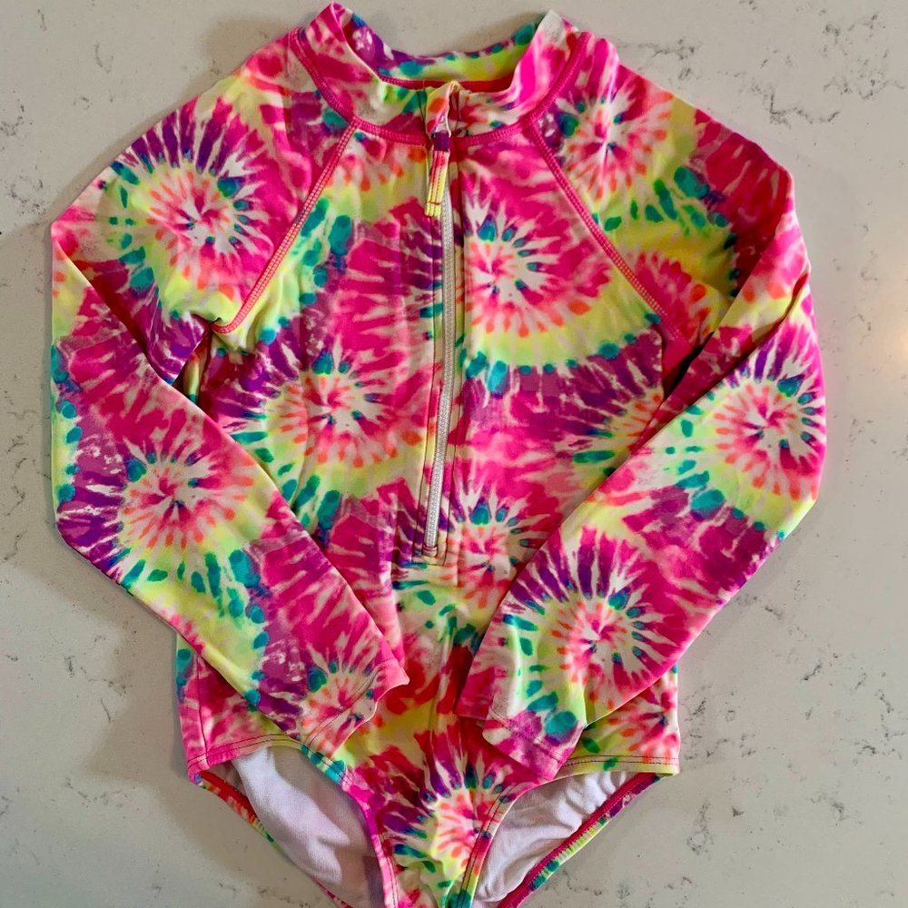 Limited Too Girls’ Rashguard – UPF 50+ One Piece Long Sleeve Sun/Sand Protection